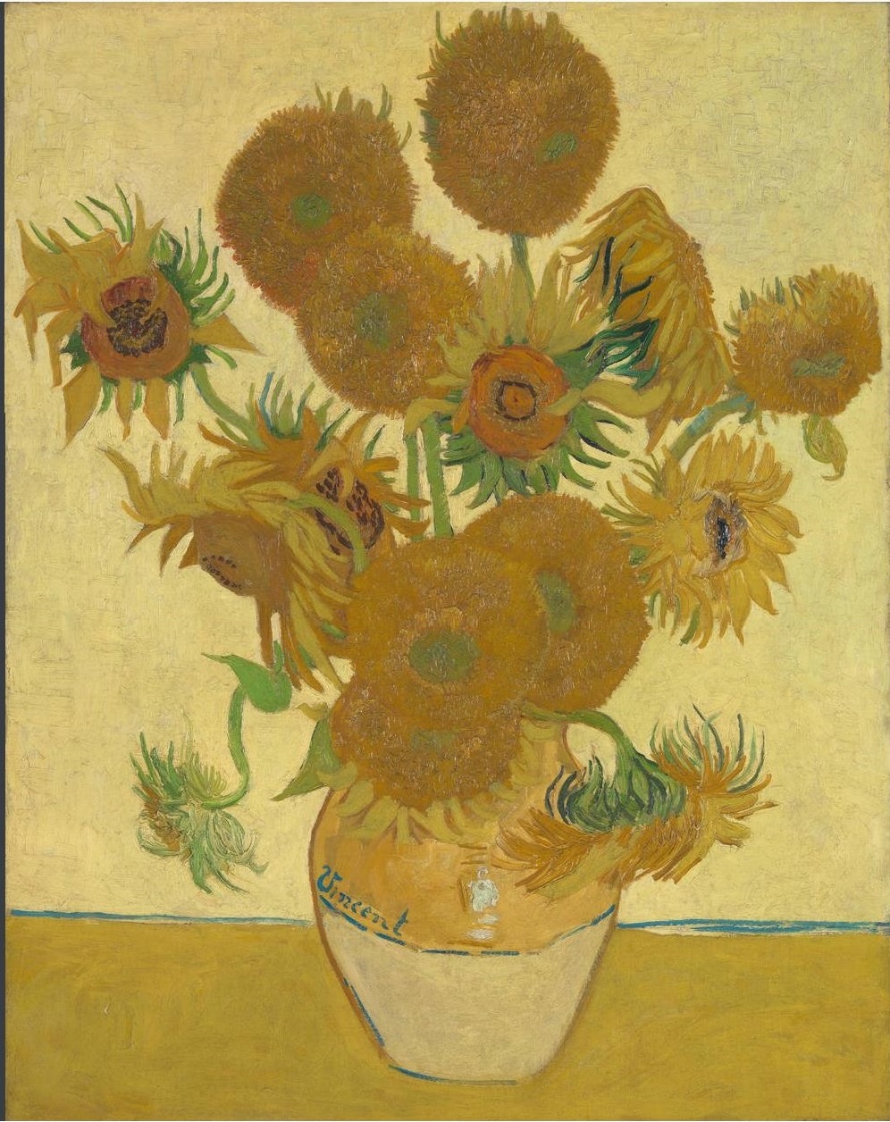 Still Life: Vase with Fifteen Sunflowers 1888